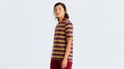 T-shirt à manches courtes Femme en coton - Striped S/F